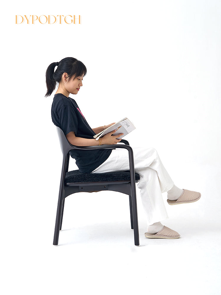 Modern Arm Dining Chair,Wood for Kitchen, Dining Room | DYPODTEN