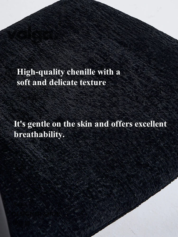 DYPODTEN Arm Dining Chair with High-Quality Chenille Fabric and Curved Backrest for Kitchen or Dining Room