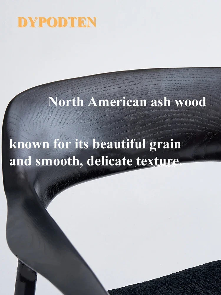 DYPODTEN Arm Dining Chair made from North American ash wood with smooth grain and elegant texture