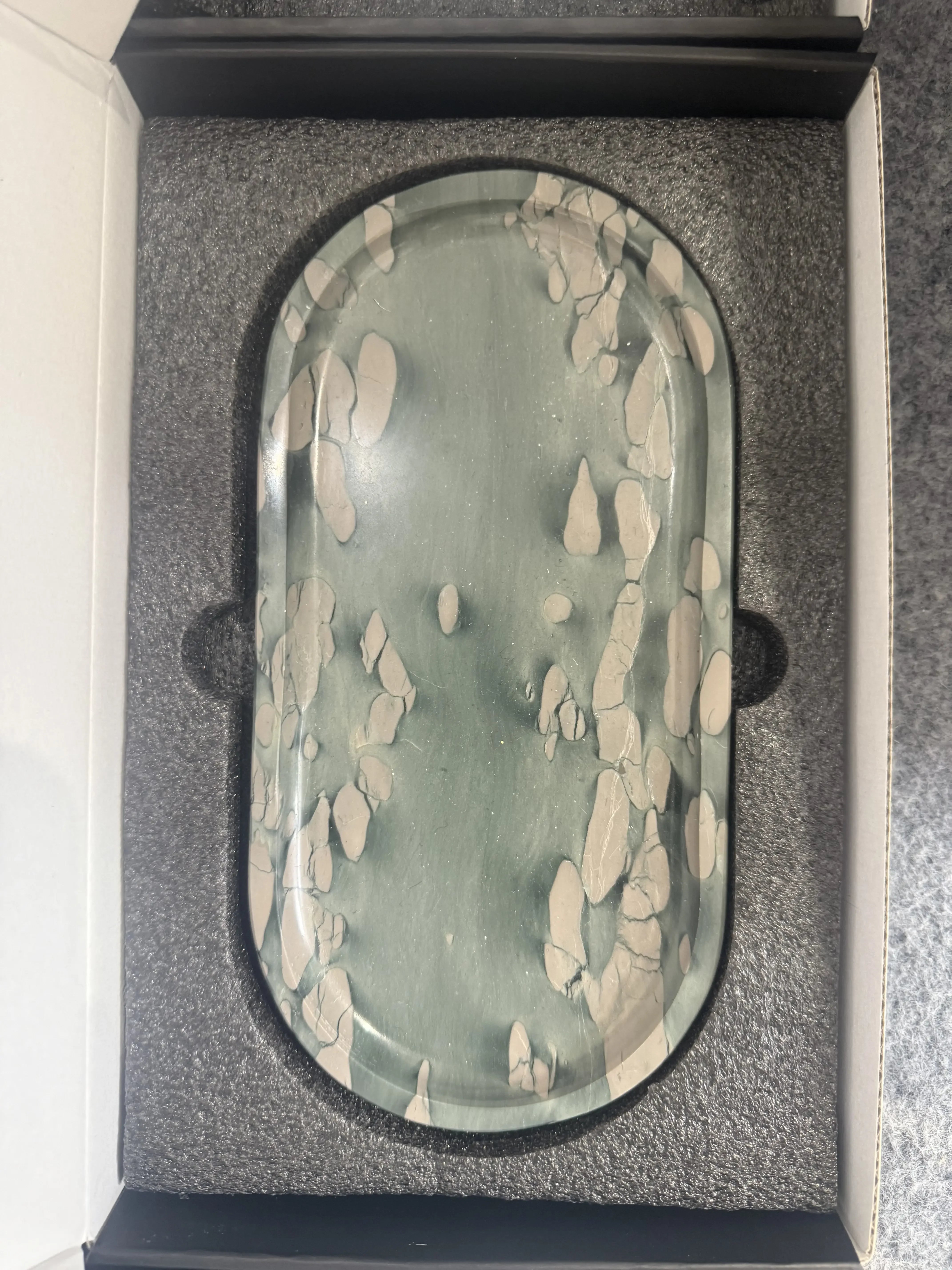 Runway Shape Marble Bathroom Tray - Perfect for Soap Dish, Dispenser