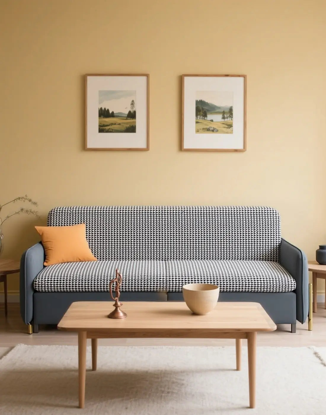 DYPODTEN velvet gray sofa bed with modern convertible design for living room.