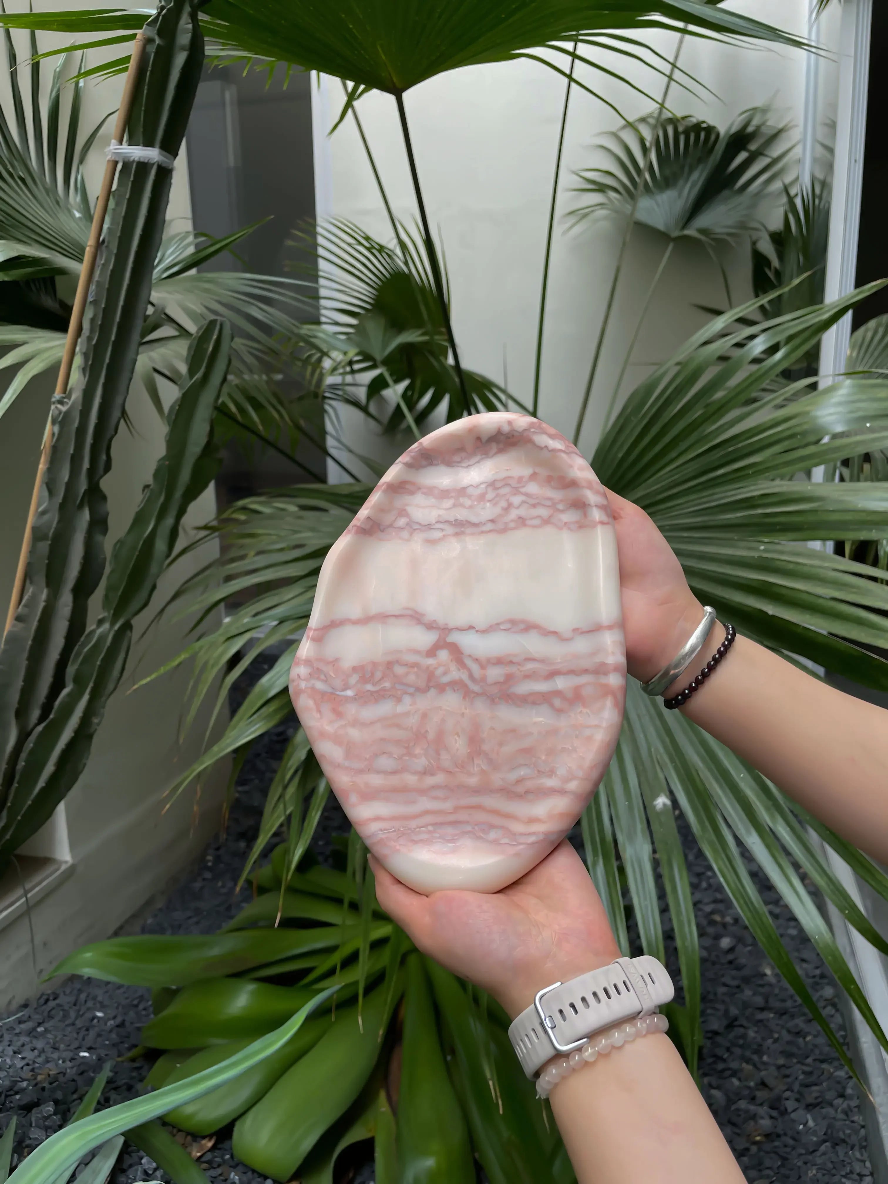 Natural Marble Vanity Tray - Bathroom and Sink Organizer Tray | Cloud Shape