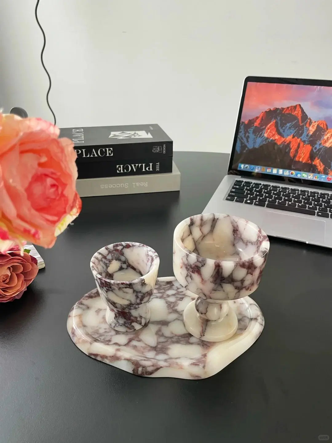 Marble Decorative Tray for Bathroom - Elegant Home & Christmas Decor