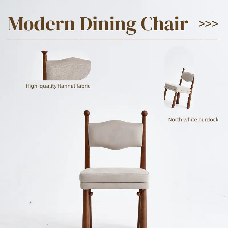 Modern Dining Chair, Wood, Fabric for Kitchen, Dining Set | DYPODTEN