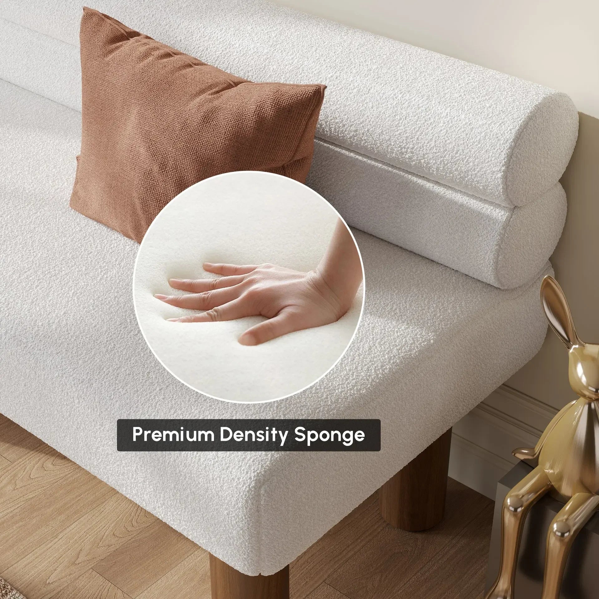 Premium Density Sponge Cushion for DYPODTEN Modern Upholstered Dining Bench