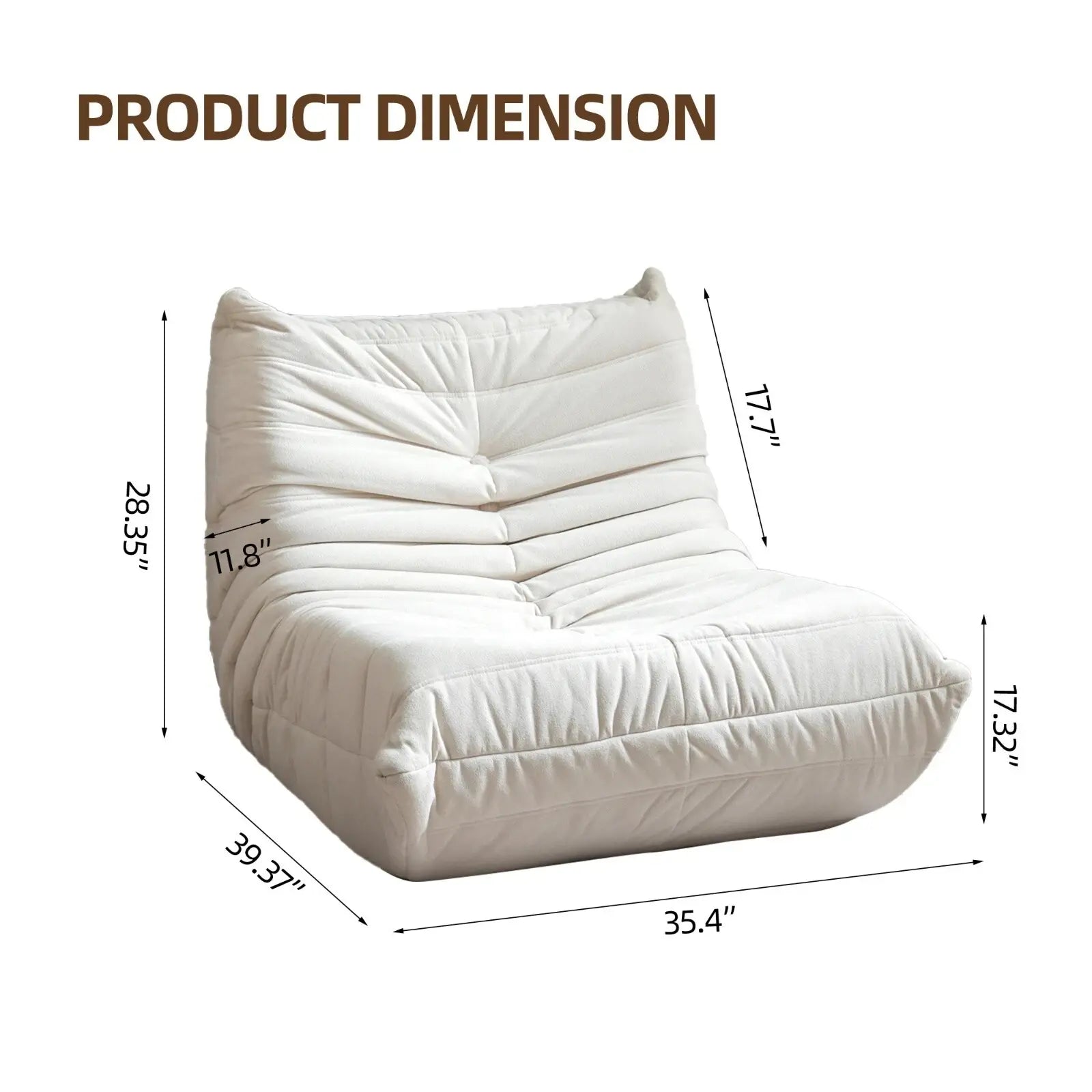 Accent Bean Bag Chair,Fur for Adult | DYPODTEN