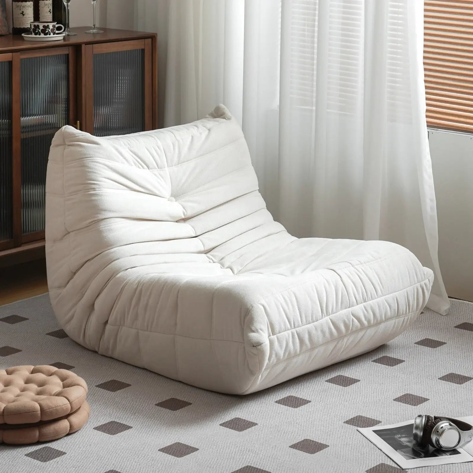 Accent Bean Bag Chair,Fur for Adult | DYPODTEN
