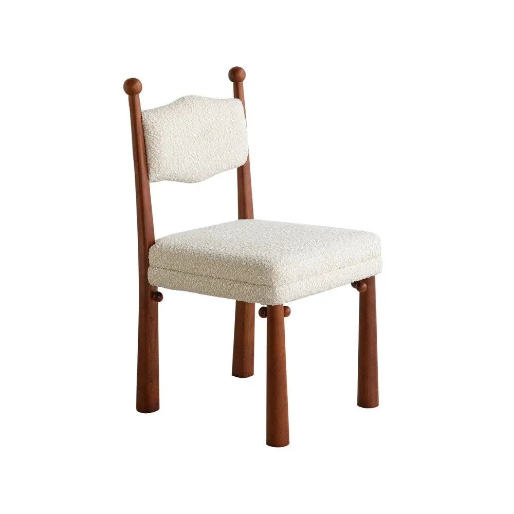 Modern Dining Chair with Wave-like Backrest and Decorative Legs | DYPODTEN