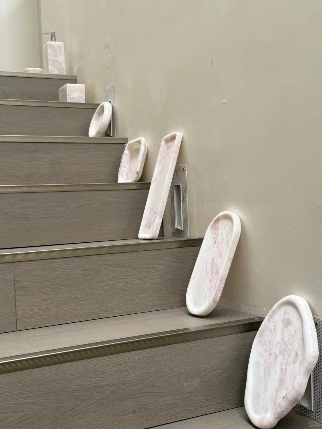 Rainbow Rose Marble Bathroom Tray – Vanity Organizer for Soap & Jewelry