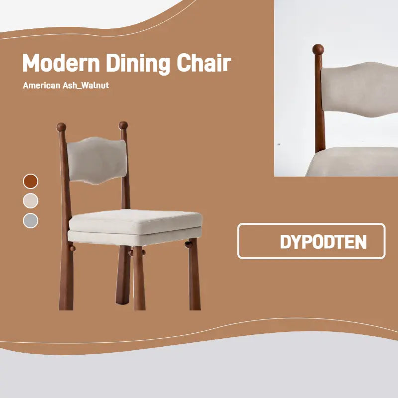 Modern Dining Chair, Wood, Fabric for Kitchen, Dining Set | DYPODTEN