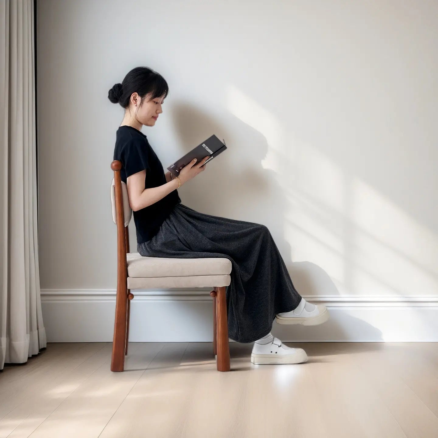 Modern Dining Chair, Wood, Fabric for Kitchen, Dining Set | DYPODTEN