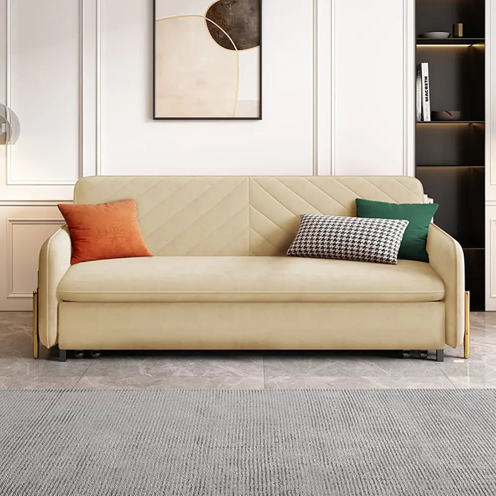 Sectional Sleep Sofa Pull Out Couch,Velvet Convertible for Bedroom, Living Room | DYPODTEN