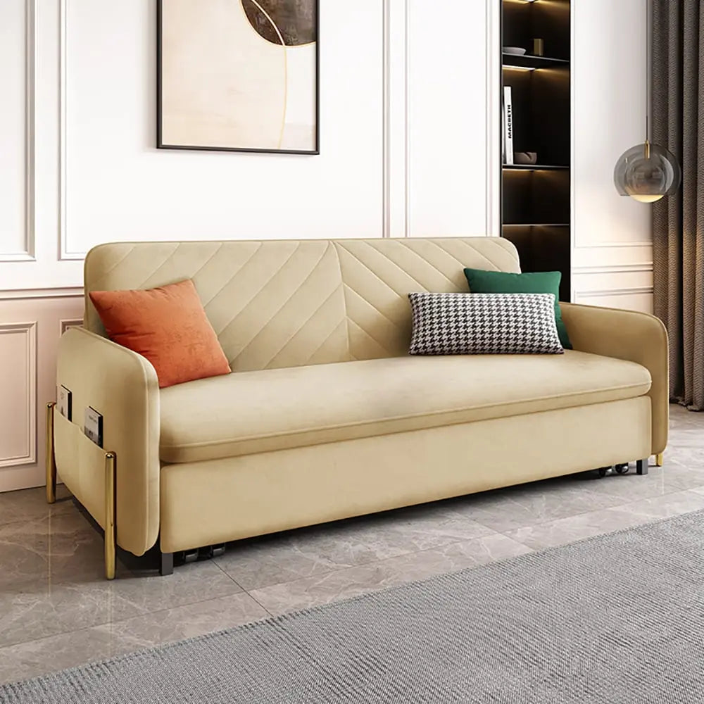 Sectional Sofa Bed Pull Out Couch,Velvet Convertible for Bedroom, Living Room | DYPODTEN