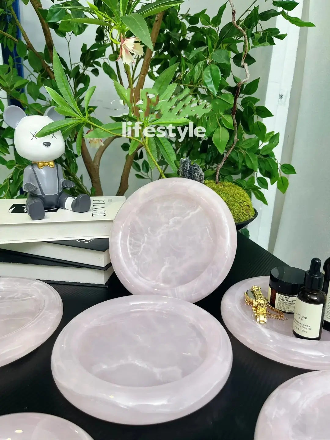 Marble Soap Dish & Tray Thickened- Multi Purpose Storage for Jewelry, Cosmetics & Aromatherapy